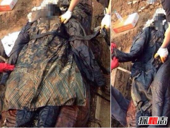 神秘的河南清朝干尸，项城挖出身着清朝官服干